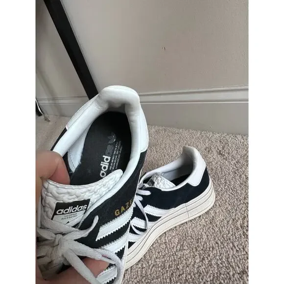 Adidas black and white bold Gazelle platform sneaker, size 7.5 - Picture 7 of 10